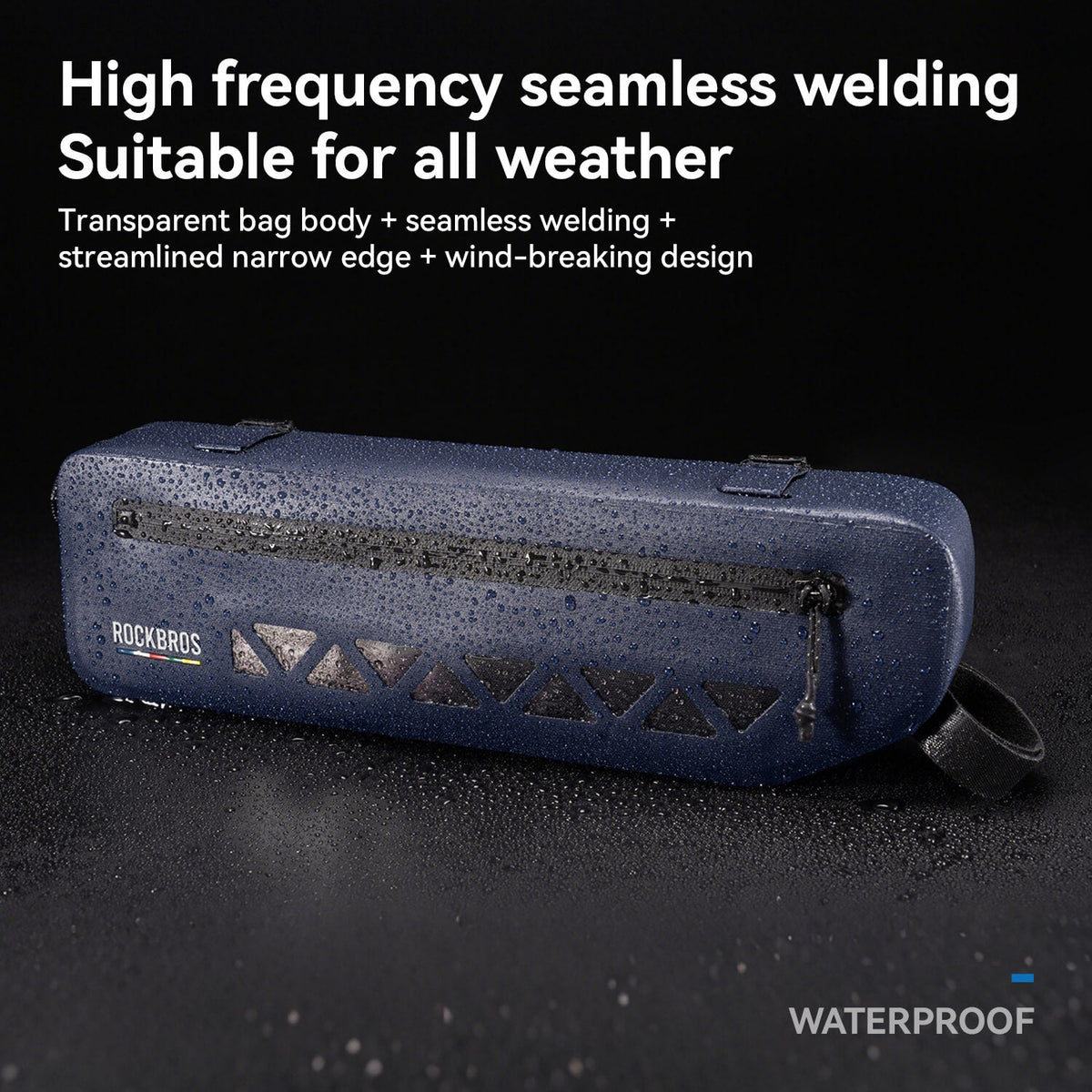 ROCKBROS 100% Waterproof Bike Frame Bag 1.7L Road-to-Sky