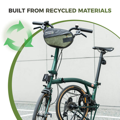 ROAD TO SKY Recycled Tire Bike Handlebar Bag - 2.5L