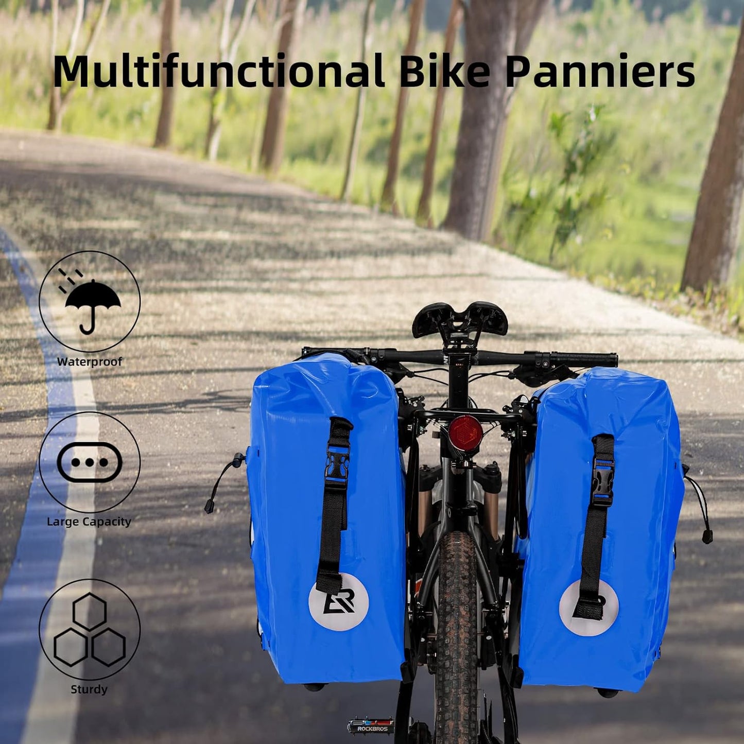 Bike Panniers Waterproof for Rear Rack