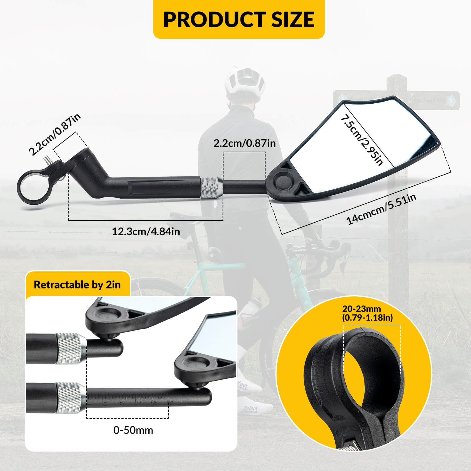 Anti-Glare Bike Mirror - Triathlete Store