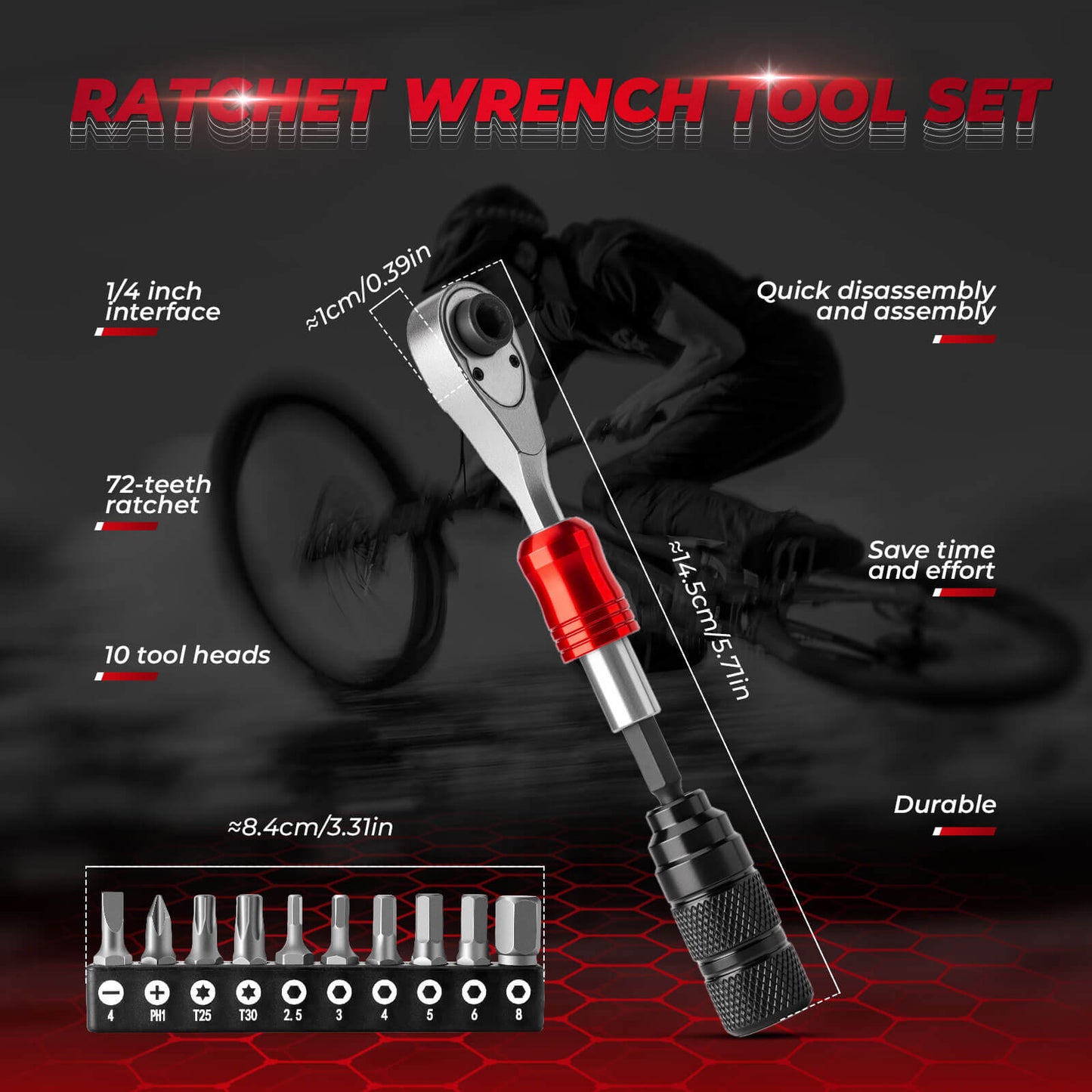 72-Tooth Bike Ratchet Wrench Set - Triathlete Store