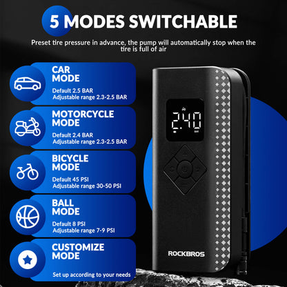 A13 Mini Electric Air Bike Tire Pump 150PSl