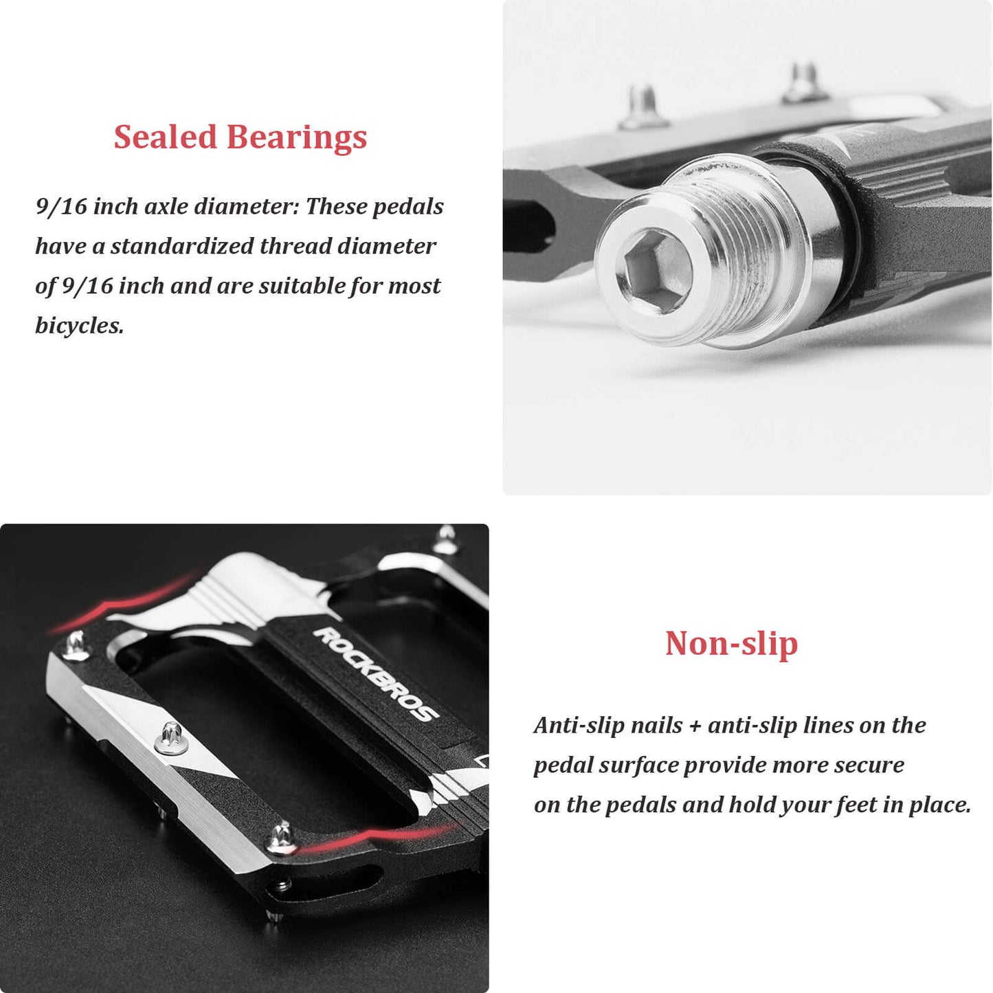 Aluminum Alloy Bearing Pedals - K306