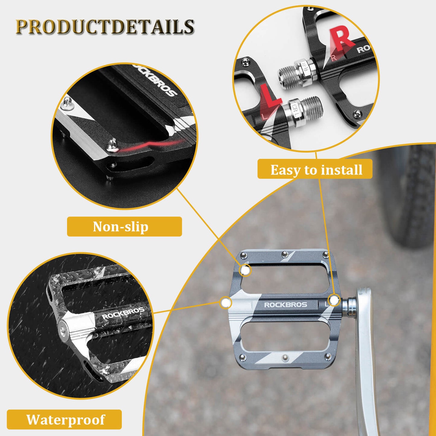 Aluminum Alloy Bearing Pedals - K306