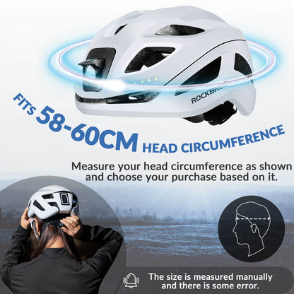 Bike Helmet with LED Front and Rear Light