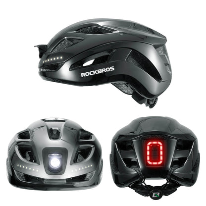 Bike Helmet with LED Front and Rear Light