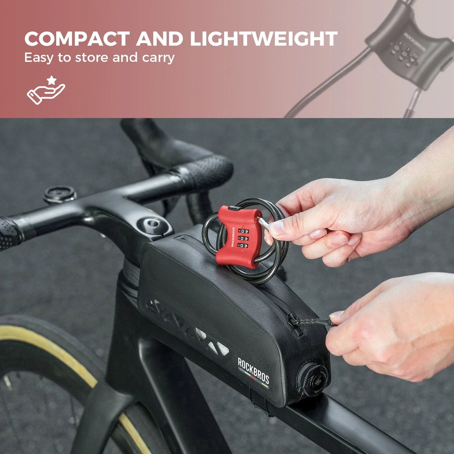 Bicycle Lock with 5.5 mm Steel Cable