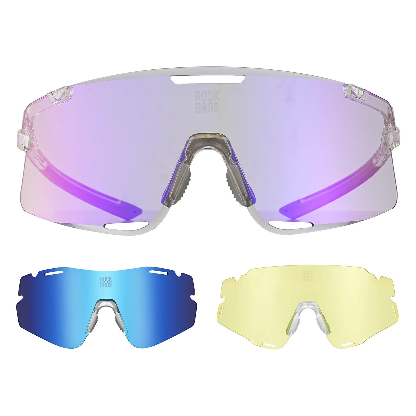 BOUNDLESS Three Lens Photochromic Cycling Sports Sunglasses