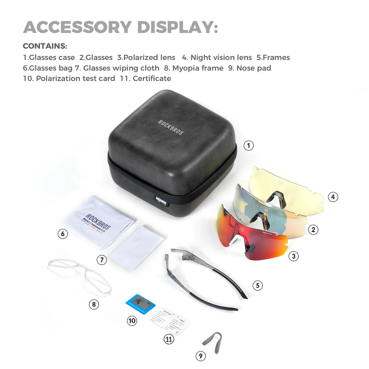 BOUNDLESS Three Lens Photochromic Cycling Sports Sunglasses