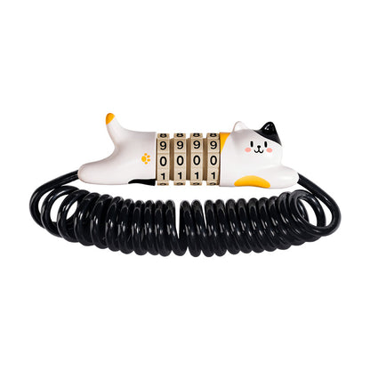 ROCKBROS Cute Cat Password Bike Lock 51.2in