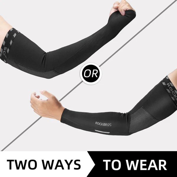 Cycling Arm Warmers Thermal Sleeves with Thumb Holes Unisex