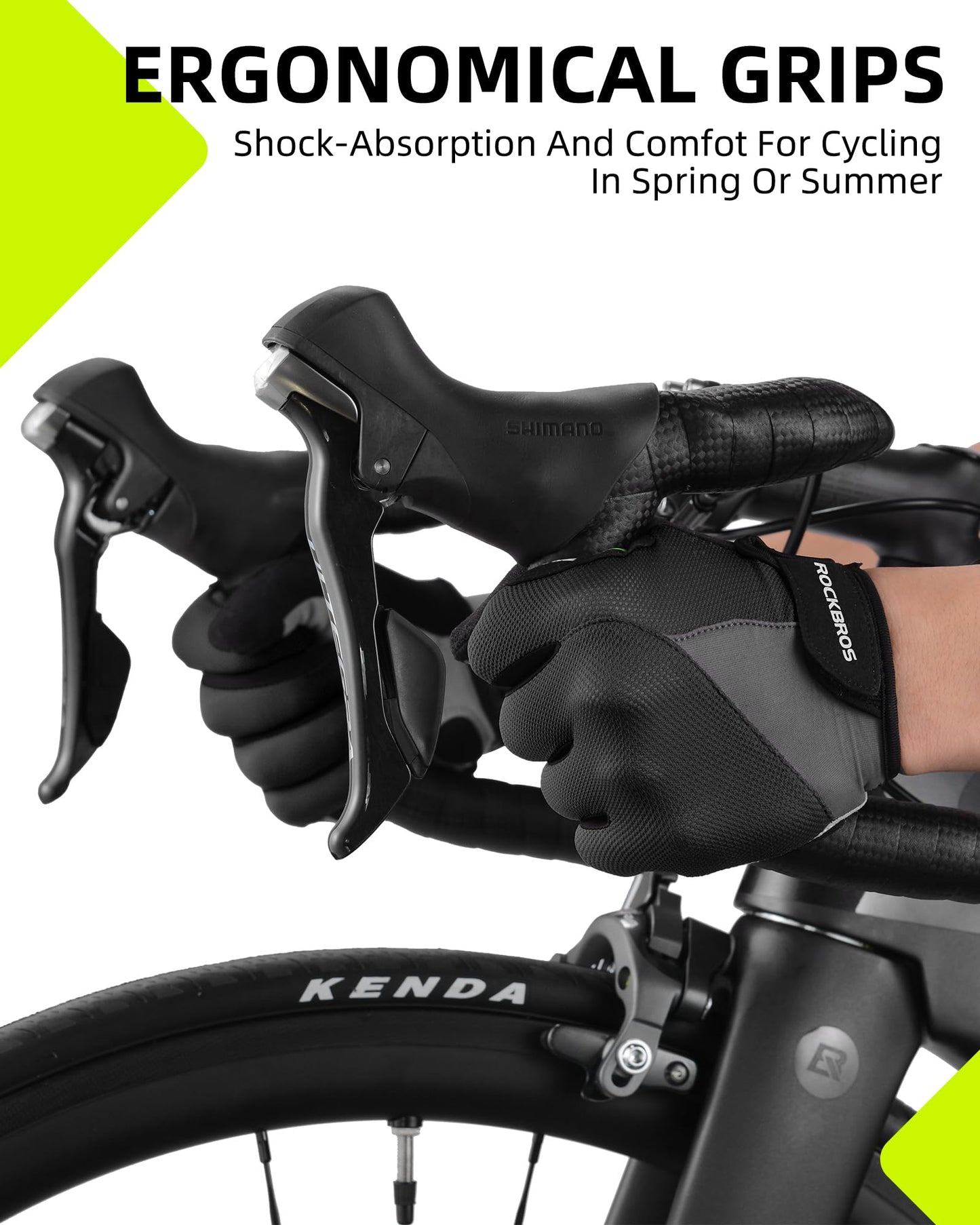 ROCKBROS Cycling Gloves for Men Women Breathable Gel Pad Road Mountain Bike Gloves