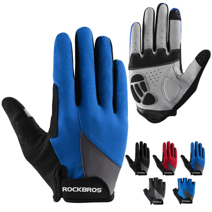 ROCKBROS Cycling Gloves for Men Women Breathable Gel Pad Road Mountain Bike Gloves