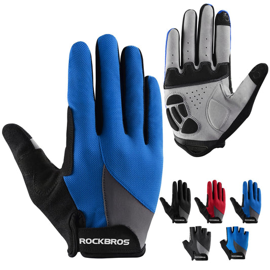 ROCKBROS Cycling Gloves for Men Women Breathable Gel Pad Road Mountain Bike Gloves