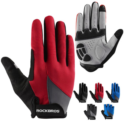 ROCKBROS Cycling Gloves for Men Women Breathable Gel Pad Road Mountain Bike Gloves