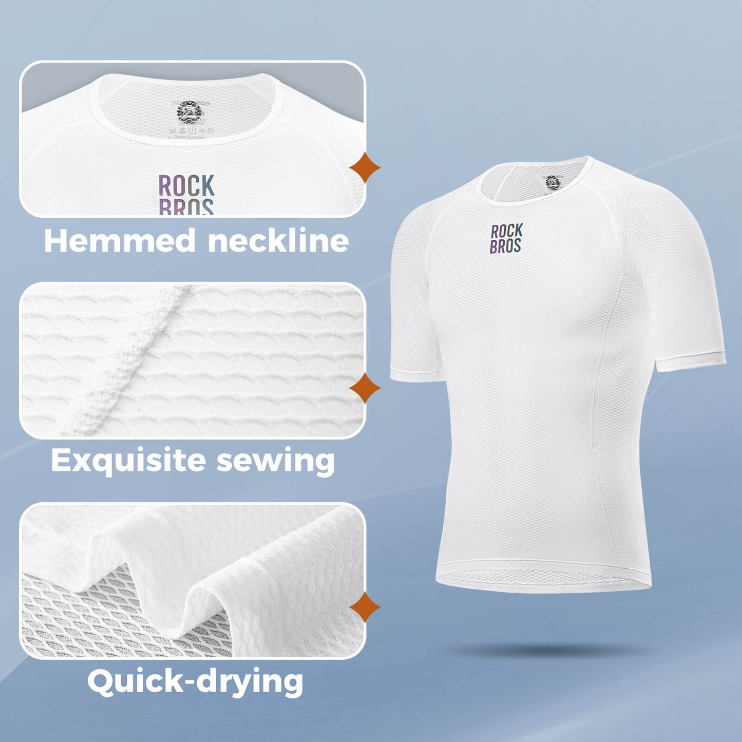 ROCKBROS Men's Cycling Jersey Mesh Short Sleeve