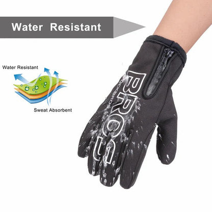 Fleece Touchscreen Cycling Gloves
