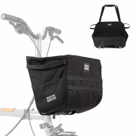 Folding Bike Handlebar Bag Basket Bag - 16L