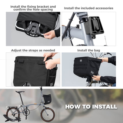 ROCKBROS Folding Bike Handlebar Bag Basket Bag - W016