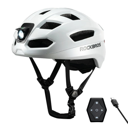 Steering Remote Smart Riding Helmet with Bike Headlight and Tail Light GlowGuard - Triathlete Store