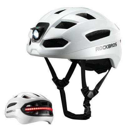 Steering Remote Smart Riding Helmet with Bike Headlight and Tail Light GlowGuard - Triathlete Store