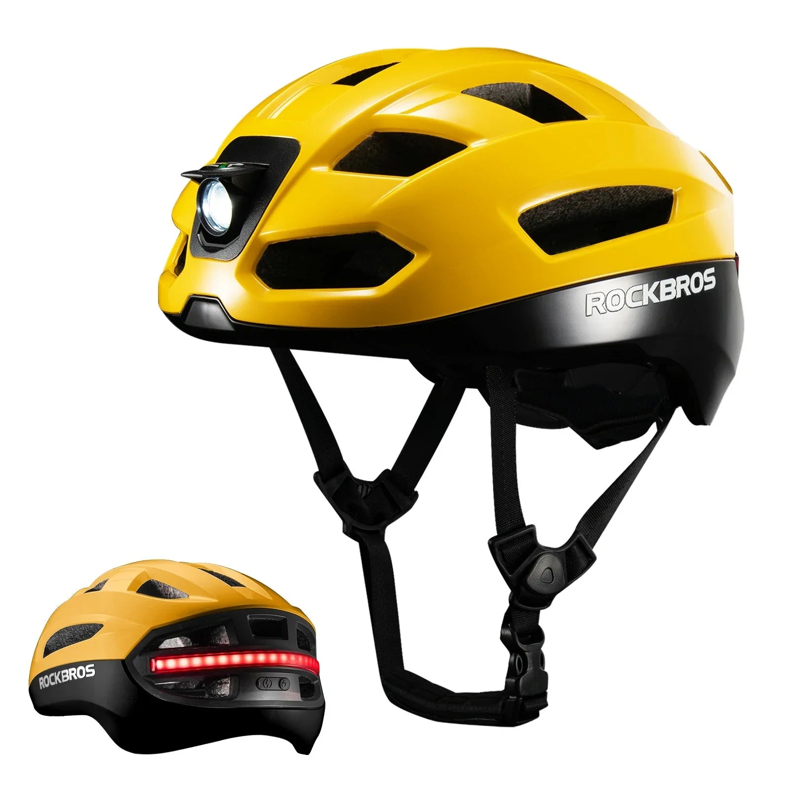 Steering Remote Smart Riding Helmet with Bike Headlight and Tail Light GlowGuard - Triathlete Store