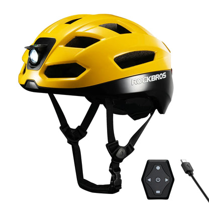 Steering Remote Smart Riding Helmet with Bike Headlight and Tail Light GlowGuard - Triathlete Store