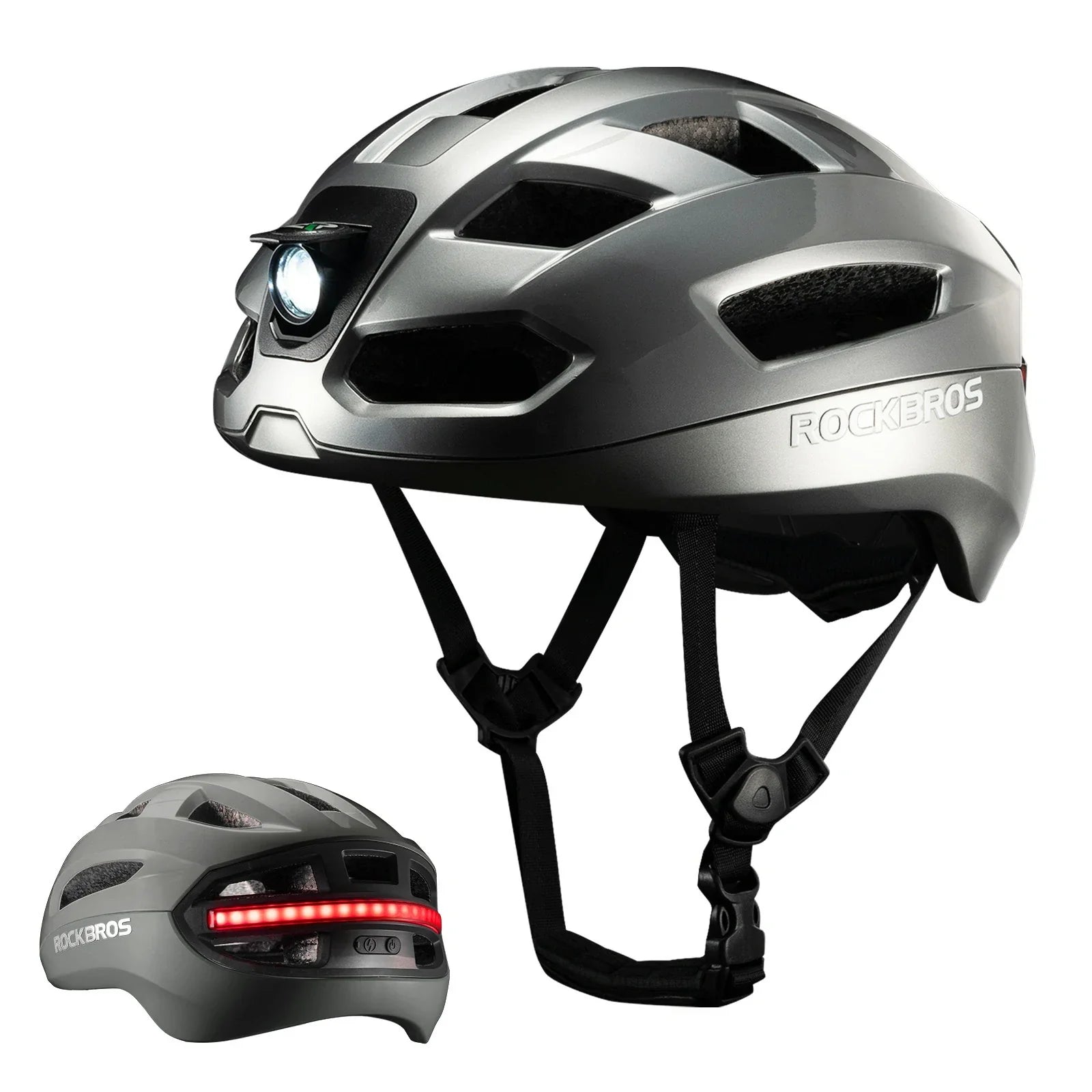 Steering Remote Smart Riding Helmet with Bike Headlight and Tail Light GlowGuard - Triathlete Store