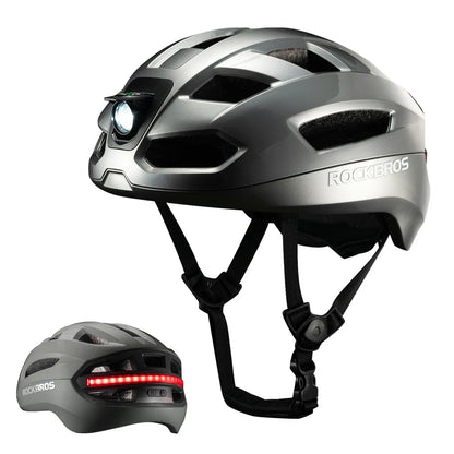Steering Remote Smart Riding Helmet with Bike Headlight and Tail Light GlowGuard - Triathlete Store