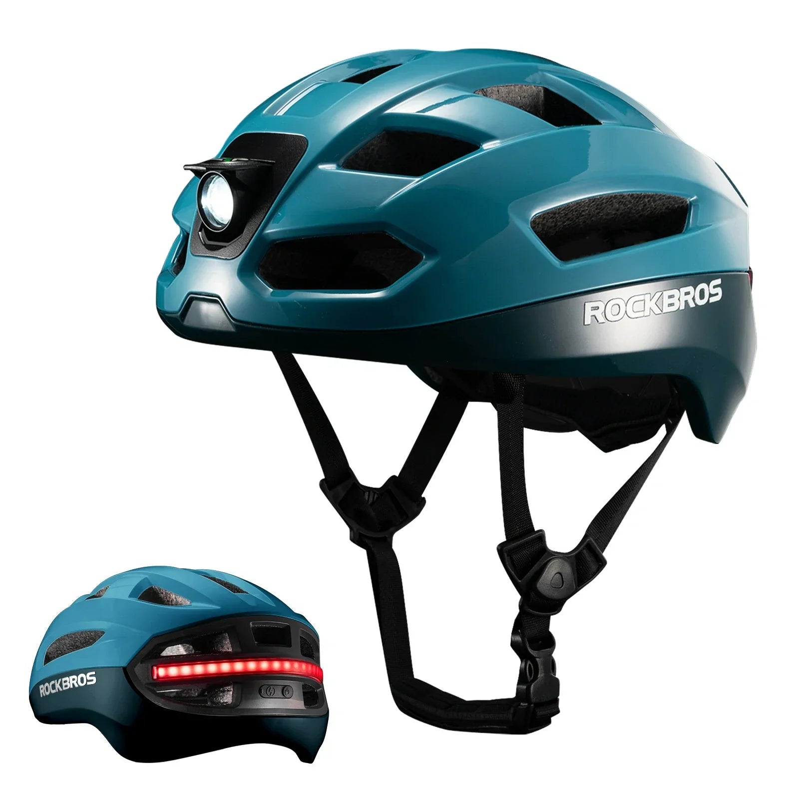 Steering Remote Smart Riding Helmet with Bike Headlight and Tail Light GlowGuard - Triathlete Store