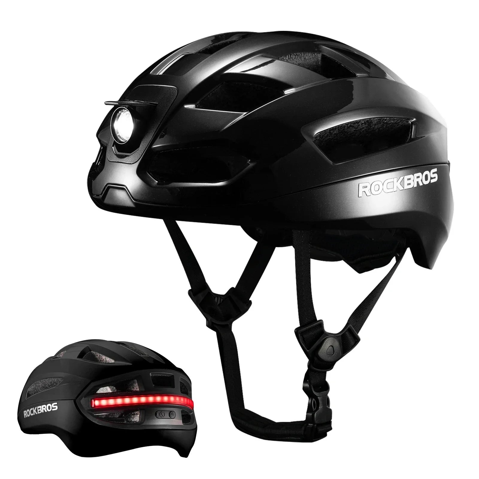 Steering Remote Smart Riding Helmet with Bike Headlight and Tail Light GlowGuard - Triathlete Store