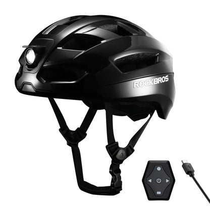 Steering Remote Smart Riding Helmet with Bike Headlight and Tail Light GlowGuard - Triathlete Store