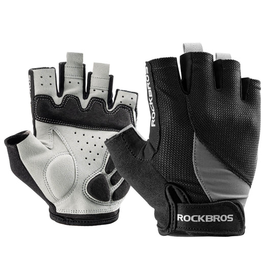 ROCKBROS Breathable Half Finger Cycling Gloves for Summer Rides