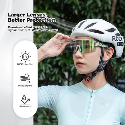Half Frame Photochromic Cycling Sunglasses - SP337