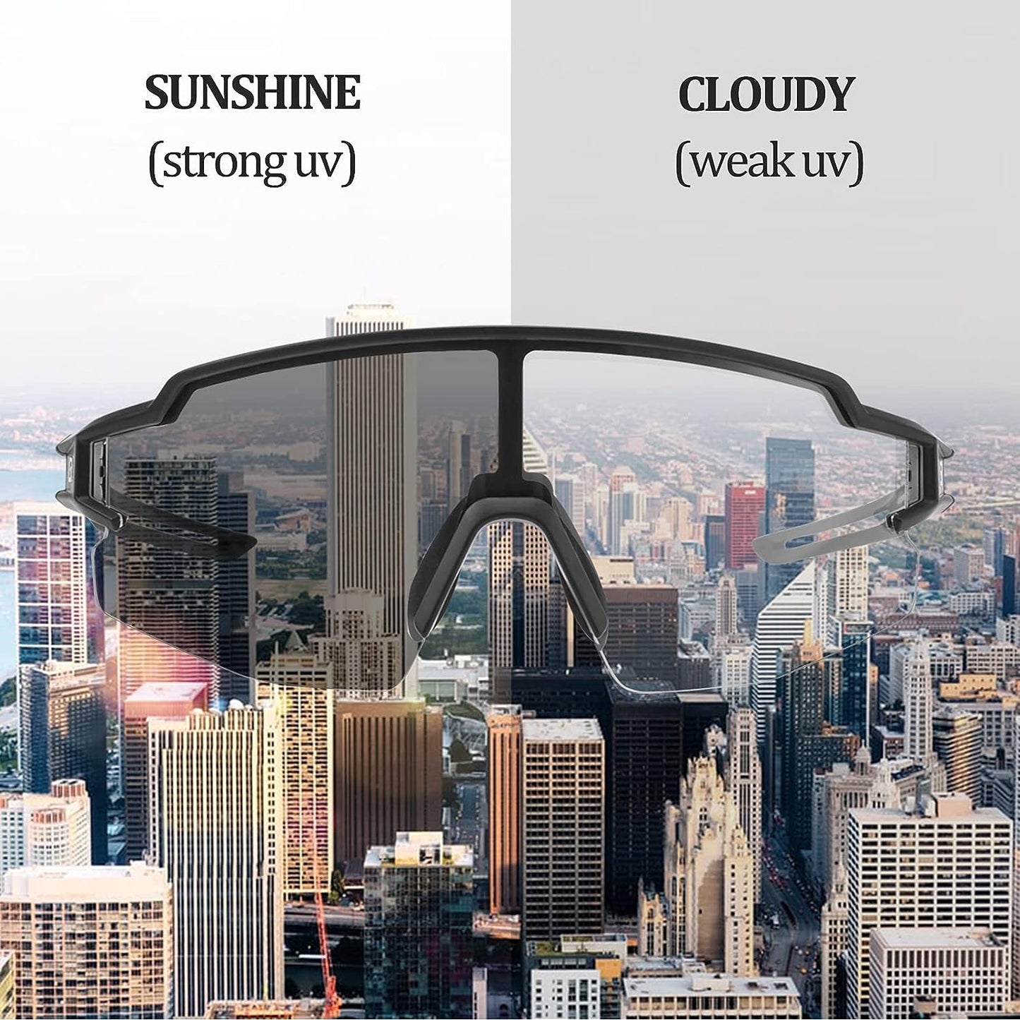 Half Frame Photochromic Sunglasses