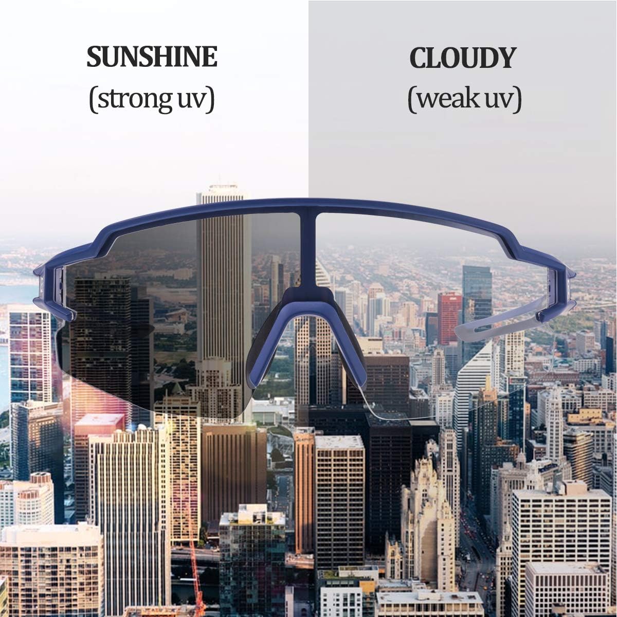 Half Frame Photochromic Sunglasses