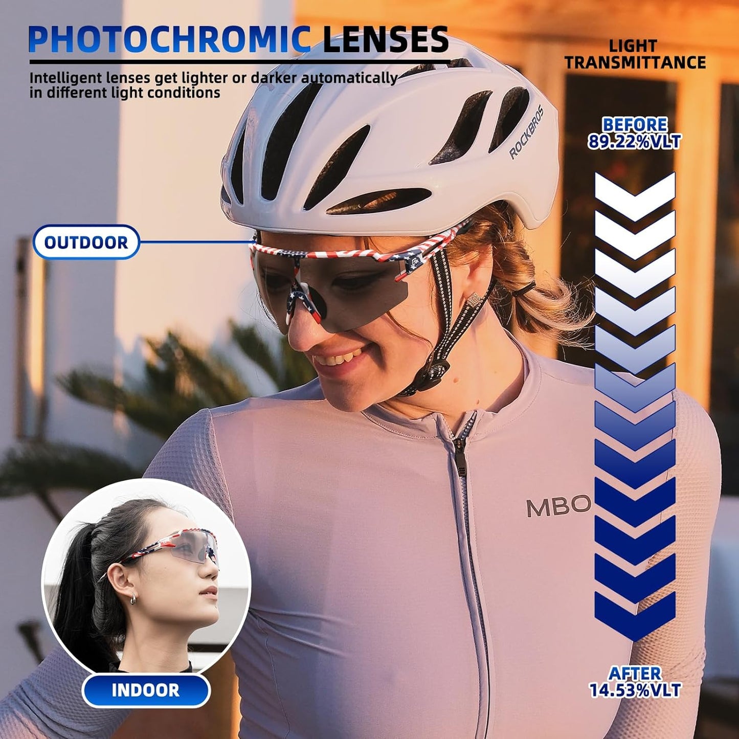 Half Frame Photochromic Sunglasses