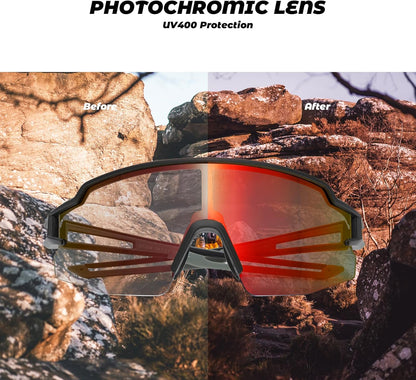 Half Frame Photochromic Sunglasses