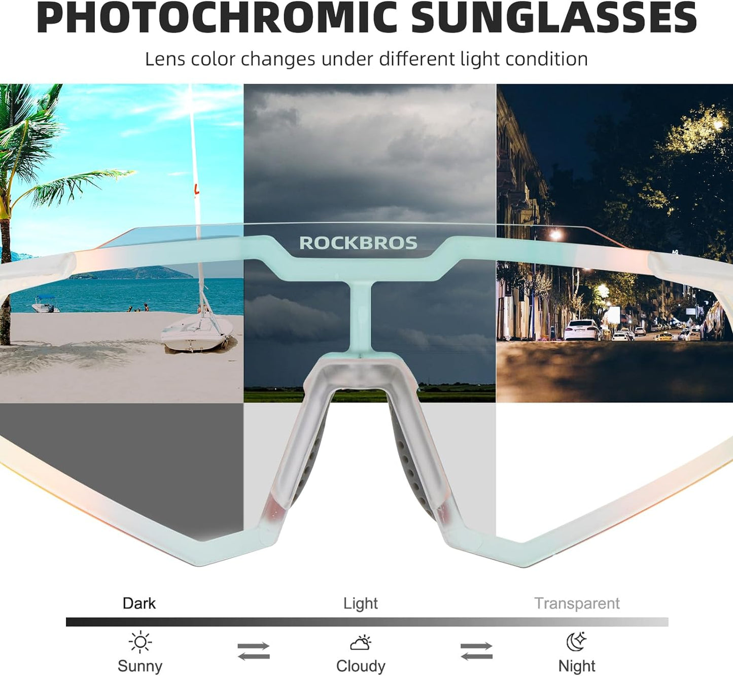 Half Frame Photochromic Sunglasses