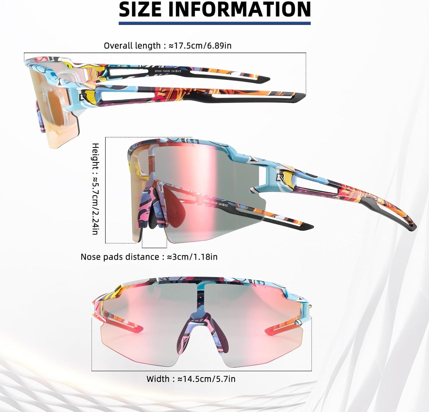 Half Frame Photochromic Sunglasses