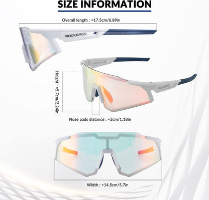 Half Frame Photochromic Sunglasses