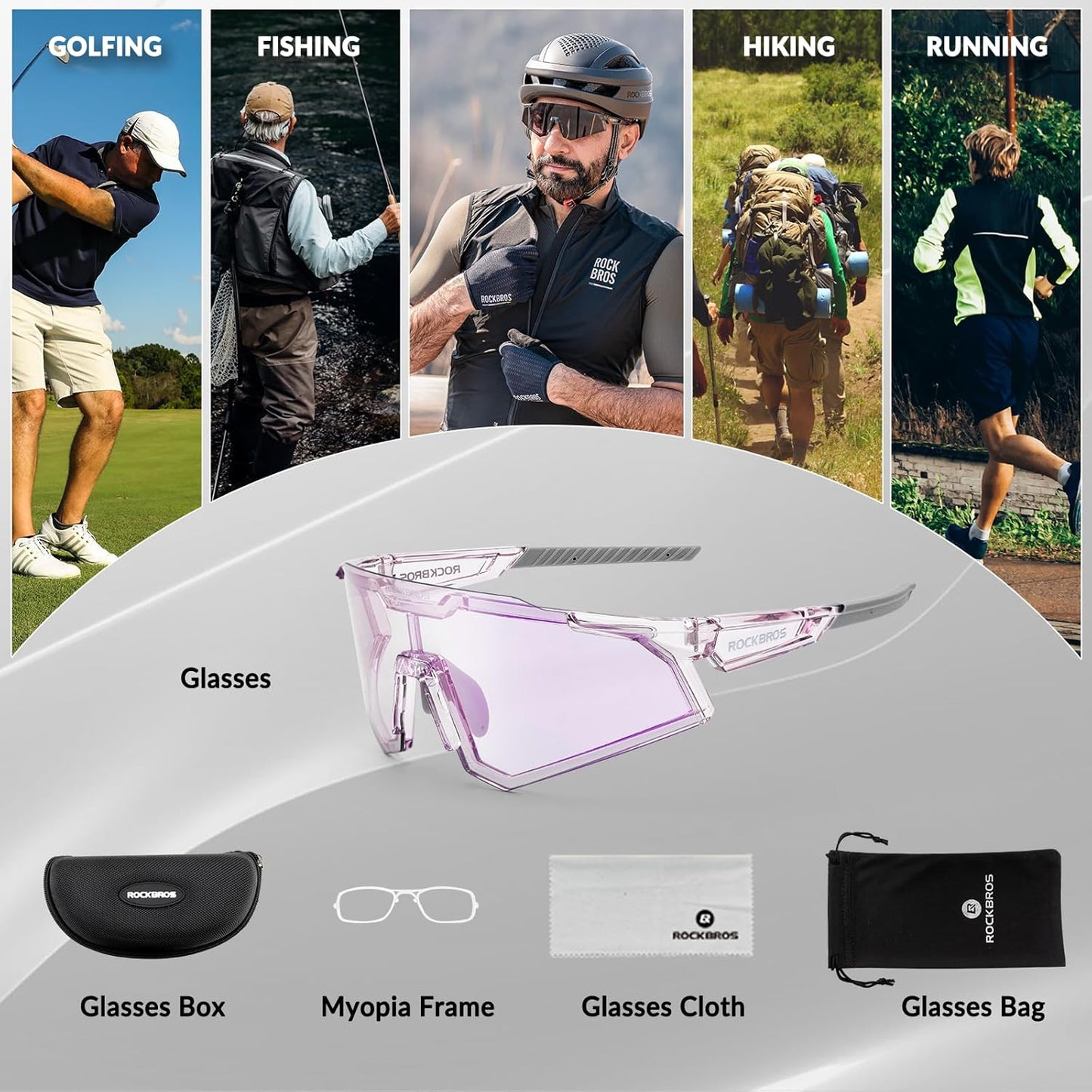 Half Frame Photochromic Sunglasses