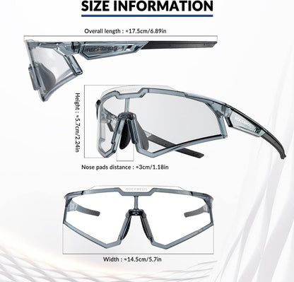Half Frame Photochromic Sunglasses