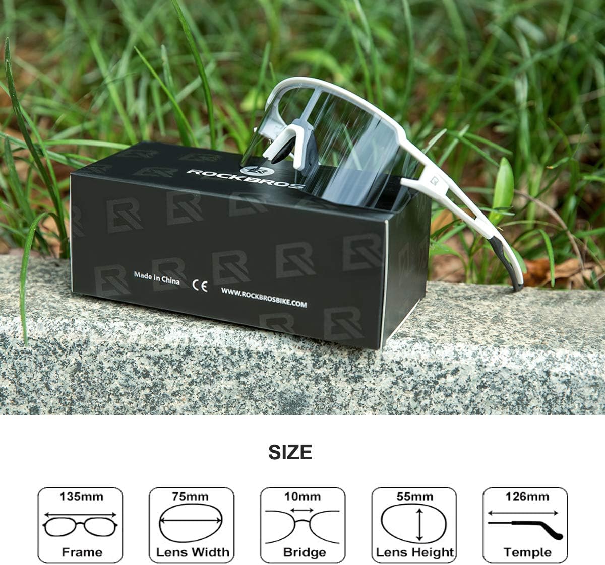 Half Frame Photochromic Sunglasses