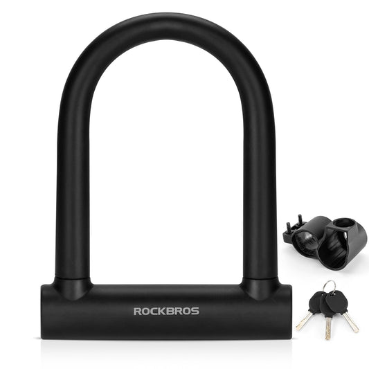 ROCKBROS Heavy Duty Anti Theft Bike U Lock for Bikes eBikes Motorcycles Scooters