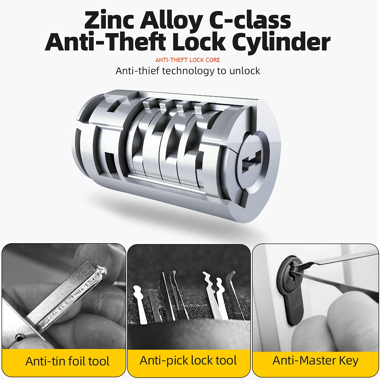 ROCKBROS Heavy Duty Anti Theft Bike U Lock for Bikes eBikes Motorcycles Scooters