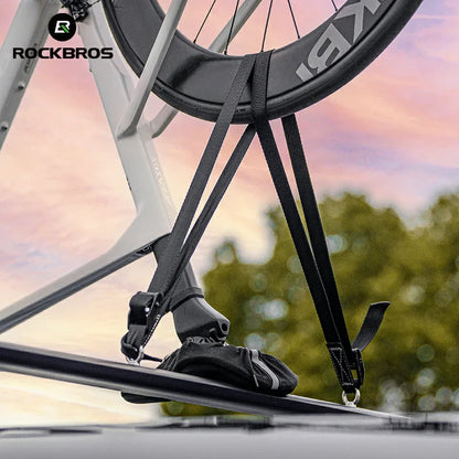 ROCKBROS Inverted Roof Bike Rack for Cars Quick-Release Straps and Clamps