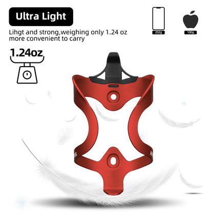ROCKBROS Lightweight Alloy Bike Water Bottle Holder for Road  Mountain Bikes