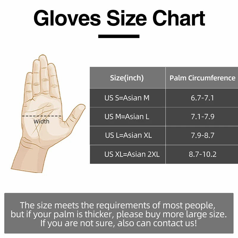 Long Finger Gloves with Fleece Lining & Lock Clip