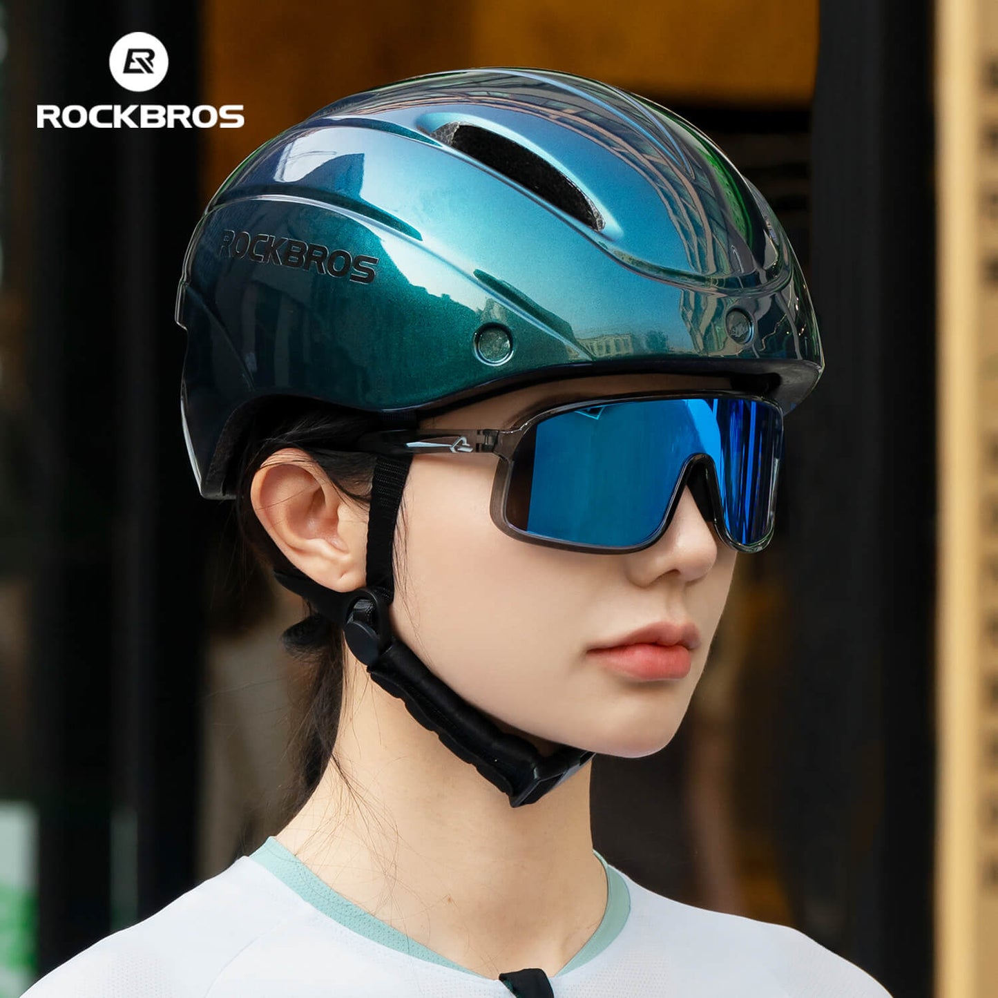 Trussier Magnetic Goggles Bike Helmet